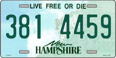 NH license plate 3814459