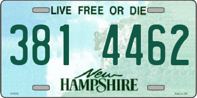 NH license plate 3814462