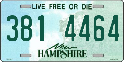 NH license plate 3814464