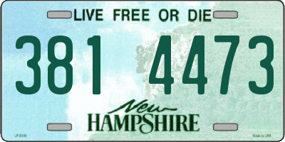 NH license plate 3814473