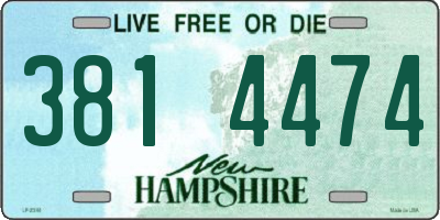 NH license plate 3814474