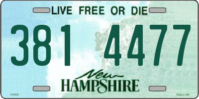 NH license plate 3814477