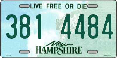 NH license plate 3814484
