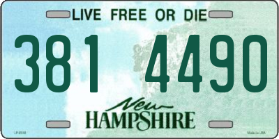 NH license plate 3814490