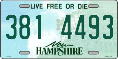 NH license plate 3814493