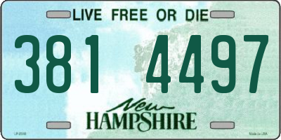 NH license plate 3814497