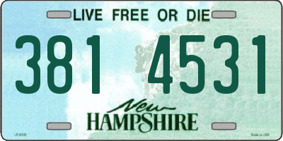 NH license plate 3814531