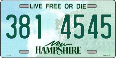 NH license plate 3814545