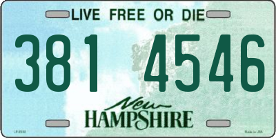 NH license plate 3814546