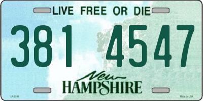 NH license plate 3814547