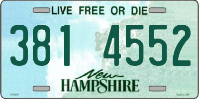 NH license plate 3814552