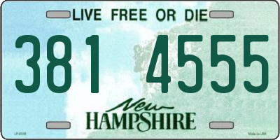 NH license plate 3814555