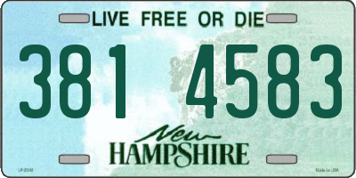 NH license plate 3814583