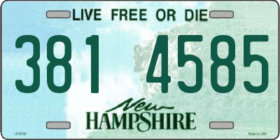 NH license plate 3814585