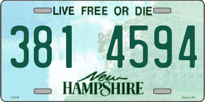 NH license plate 3814594