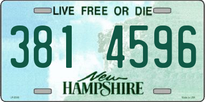 NH license plate 3814596