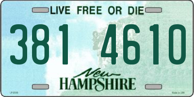 NH license plate 3814610
