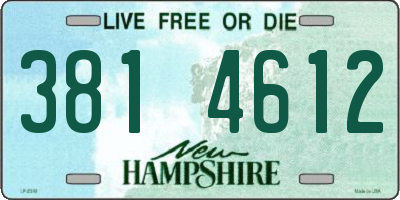 NH license plate 3814612