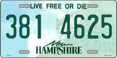NH license plate 3814625