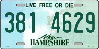 NH license plate 3814629