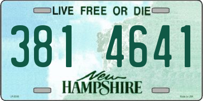 NH license plate 3814641