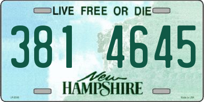 NH license plate 3814645