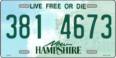 NH license plate 3814673