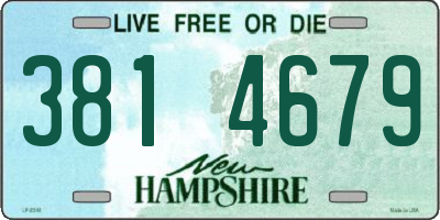 NH license plate 3814679