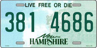 NH license plate 3814686