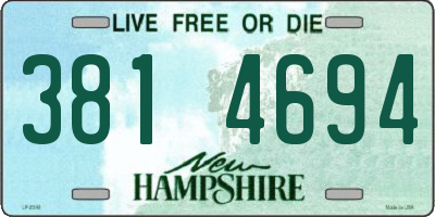NH license plate 3814694
