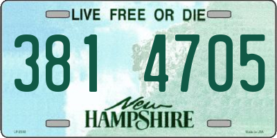 NH license plate 3814705