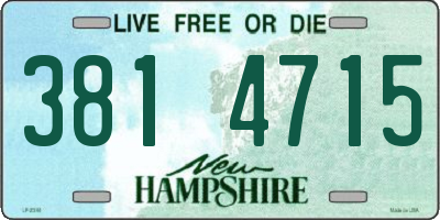 NH license plate 3814715