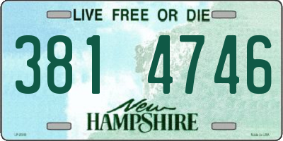 NH license plate 3814746