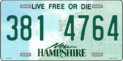 NH license plate 3814764