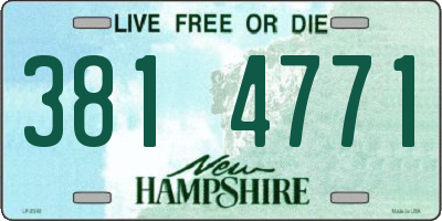 NH license plate 3814771