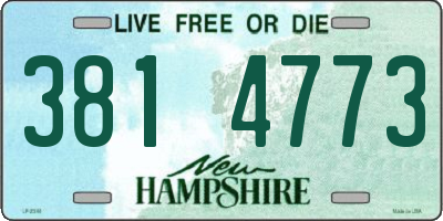 NH license plate 3814773