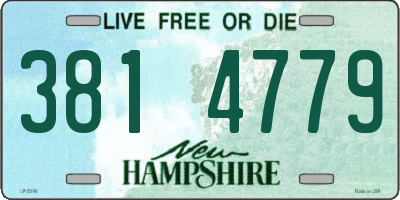 NH license plate 3814779