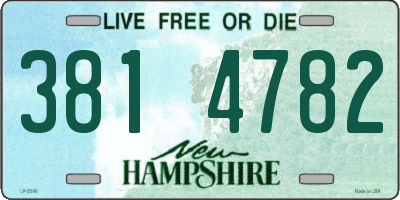 NH license plate 3814782