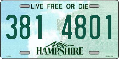 NH license plate 3814801
