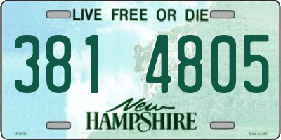 NH license plate 3814805