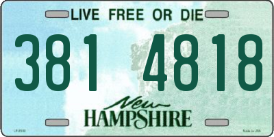 NH license plate 3814818