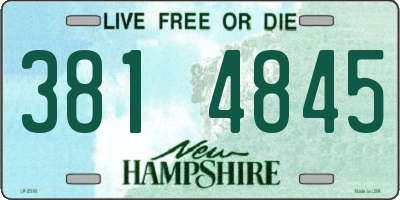 NH license plate 3814845
