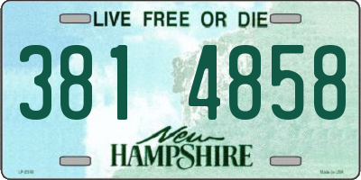 NH license plate 3814858