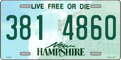 NH license plate 3814860