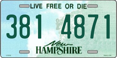 NH license plate 3814871