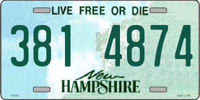 NH license plate 3814874