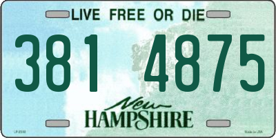 NH license plate 3814875