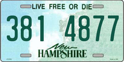 NH license plate 3814877
