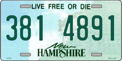NH license plate 3814891