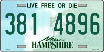 NH license plate 3814896